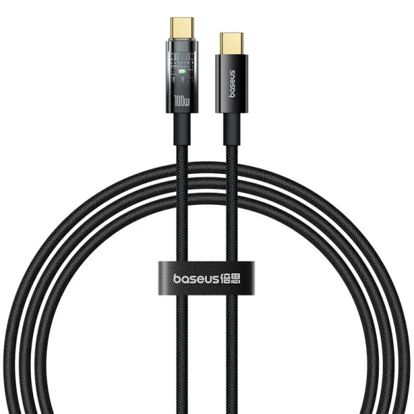 Baseus Explorer 100W Type-C to Type-C Charging Cable with Auto Shutdown (1m)
